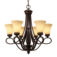 Golden 8106-6 CDB - Wry Lighting Torbellino 6-light Chandelier in Cordoban Bronze